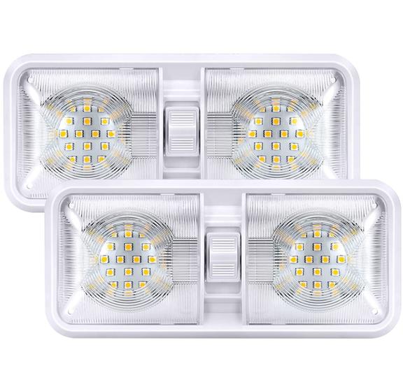 Imagem de Luz de teto de cúpula dupla Kohree 12V Led 640 Lumens RV