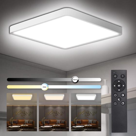 Imagem de Luz de teto IBESTWIN LED regulável 36W 30x30cm com controle remoto