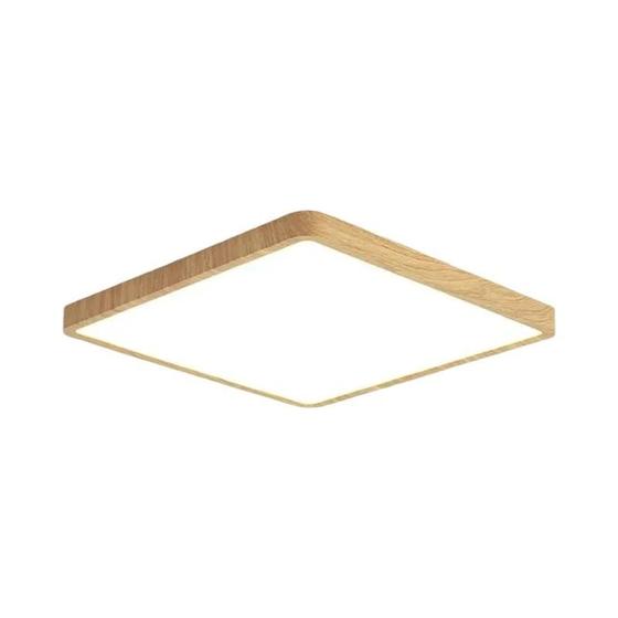 Imagem de Luz de Teto LED 36W com Grão de Madeira - Controle Inteligente via Alexa e Google