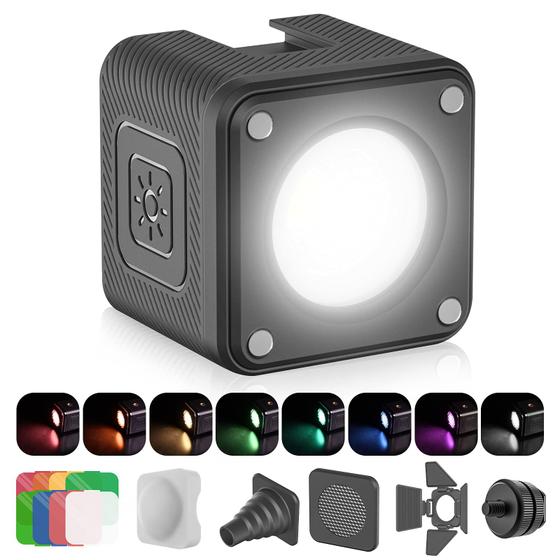 Imagem de Luz de vídeo LED ULANZI L1 PRO à prova d'água IP68 com 8 filtros
