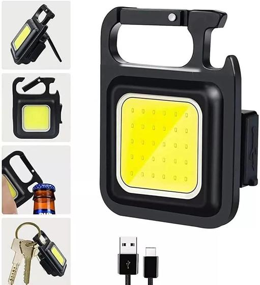 Imagem de Luz e Estilo: Chaveiro Portátil com Mini Abridor USB
