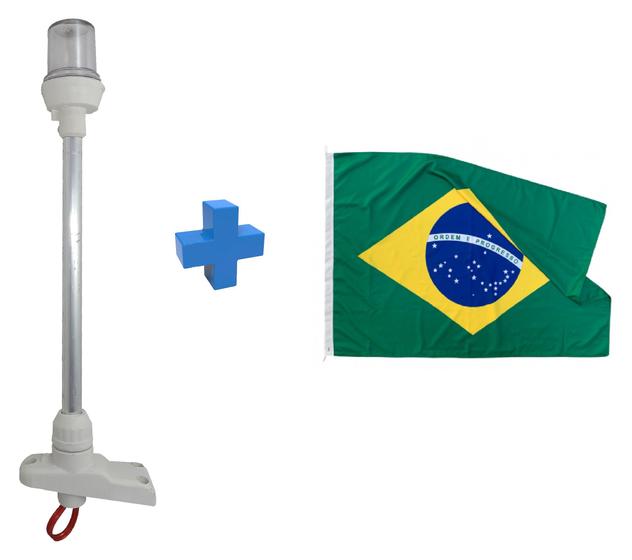 Imagem de Luz Navegação Mastro Strobo e Alcançado Branco Bandeira