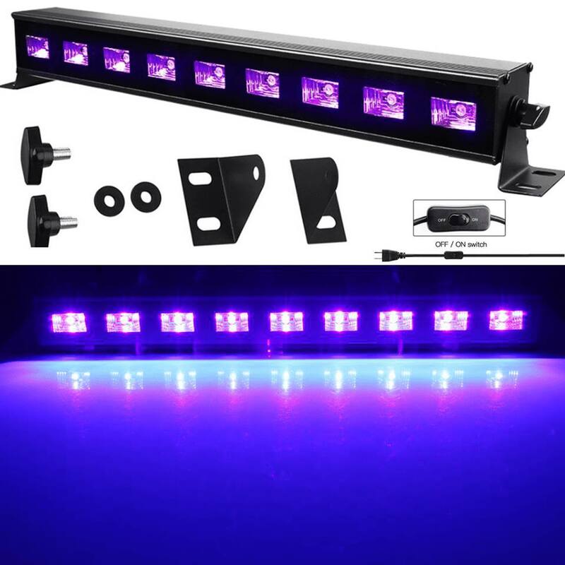 Luz Negra Ultravioleta Neon UV Barra 9 LED Iluminação Para Festa Balada ...
