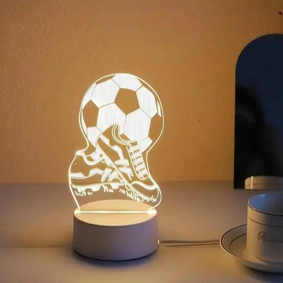 Imagem de Luz Noturna De Futebol 3D Touch Lâmpada De Mudança De 7 Cores Para Quarto