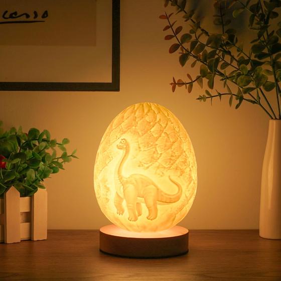 Imagem de Luz Noturna Olee Odee - Abajur Ovo de Dinossauro com Controle Remoto