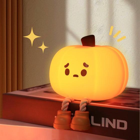 Imagem de Luz noturna Wastou Pumpkin Silicone regulável em 3 níveis