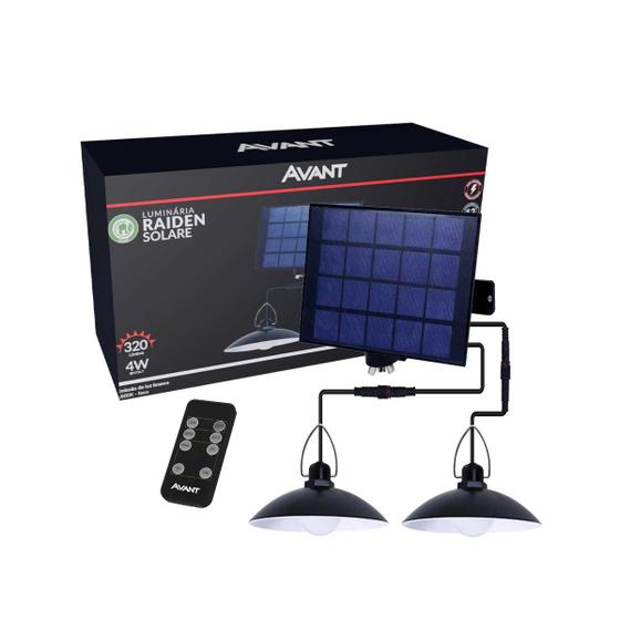 Imagem de Luz Pendente Luminaria Solar Externa interna 4W Raiden 6500K