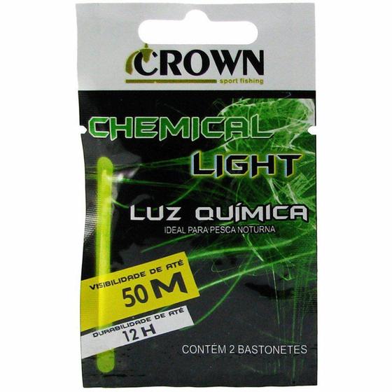 Imagem de Luz Química Crown Ideal para Pesca Noturna Alcance 50m Duração 12h Cor Verde
