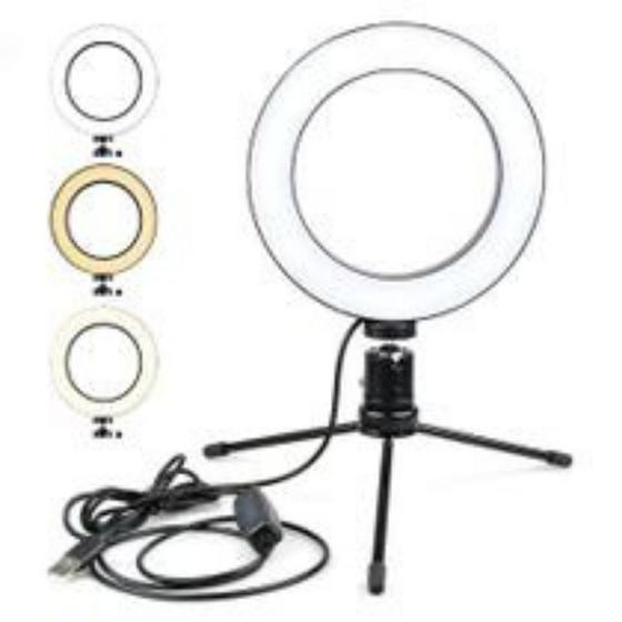 Imagem de Luz Ring Light 15cm Usb Estética Selfie Uso Mesa E Tripé