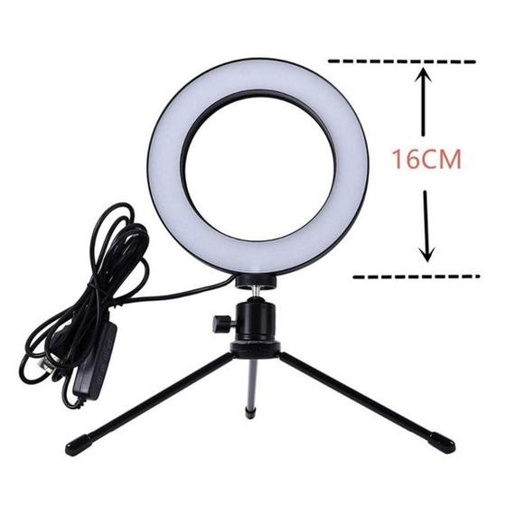 Imagem de Luz Ring Light Fill com Tripé de mesa 16 cm