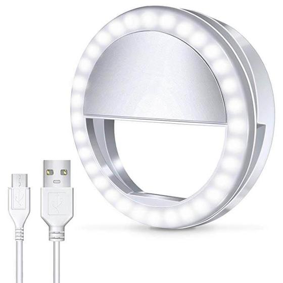 Imagem de Luz Selfie Led Flash Celular Universal 3 Regulagem - Branco