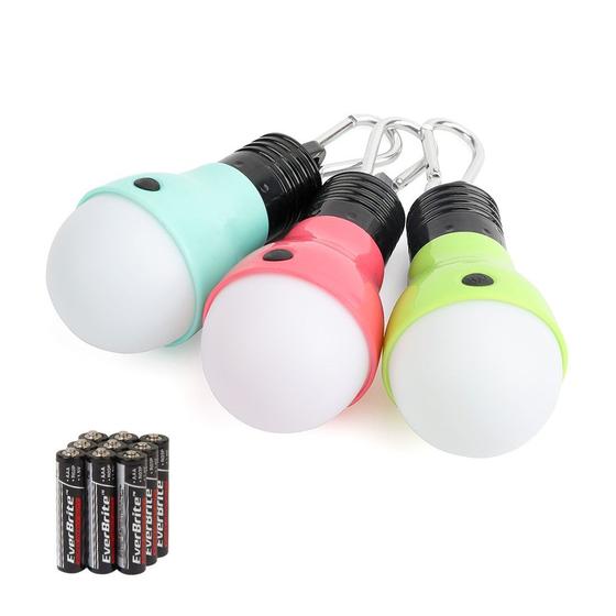 Imagem de Luzes de Acampamento EverBrite - Pacote com 3 Lâmpadas LED 35LM - 5 Horas de Duração