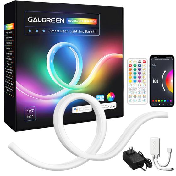 Imagem de Luzes de corda de néon LED Galgreen 5m WiFi RGB Music Sync