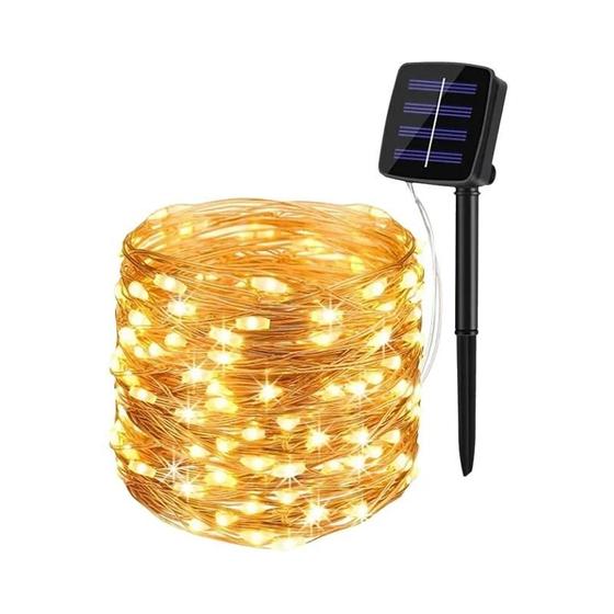 Imagem de Luzes de Corda Solar LED à Prova d'Água - 1000 LEDs - 7m a 102m para Jardim