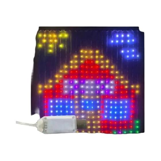 Imagem de Luzes de Cortina Inteligentes com 400 LEDs RGB - Controle via Bluetooth e App - Música e DIY