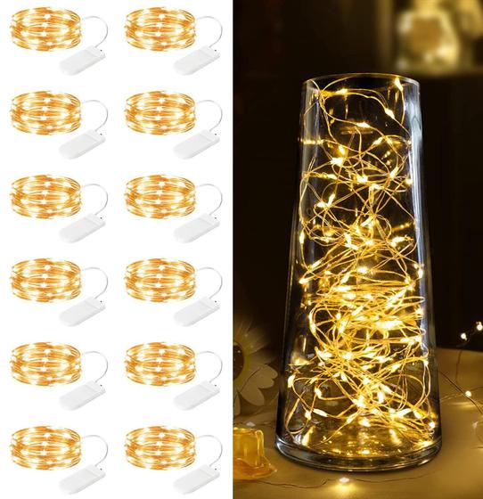 Imagem de Luzes de Fada Minetom - 20 LEDs, 2m, Bateria - Pacote com 12