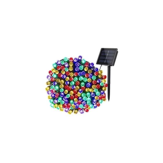 Imagem de Luzes de Fada Solar com 100 LEDs Multicores - 10 Metros de Comprimento