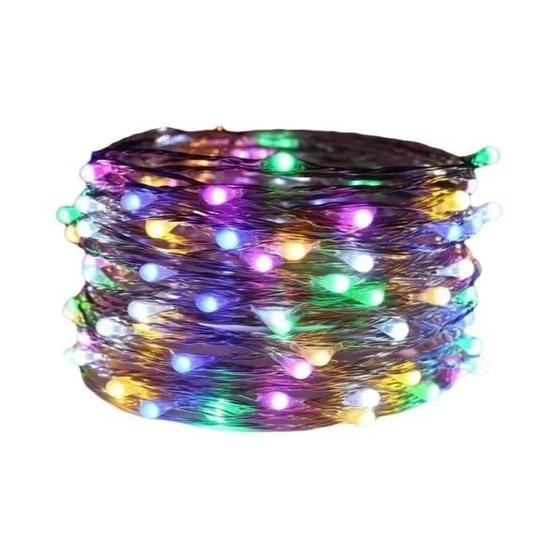 Imagem de Luzes de Fadas LED a Bateria com Fio de Cobre - Decoração para Quarto, Jardim e Festa