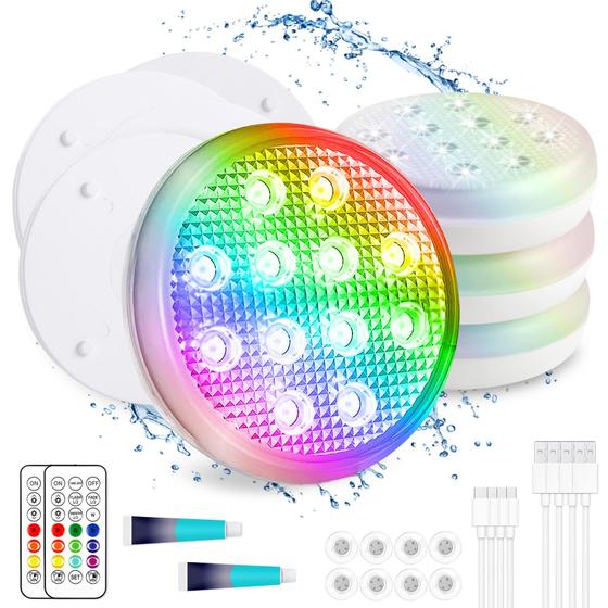 Imagem de Luzes de Piscina Recarregáveis TEPENAR (4 Unidades) - LED Submersível