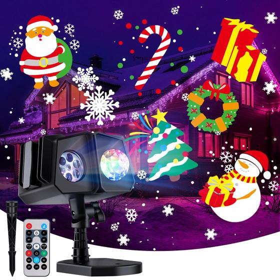 Imagem de Luzes de projetor de Natal Minetom 26 HD Effects Waterproof