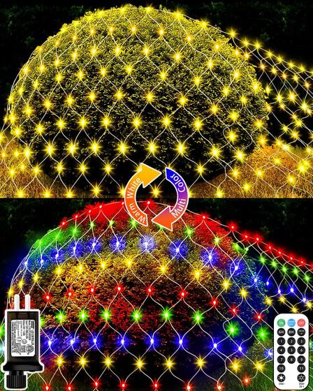 Imagem de Luzes de rede de Natal MIQIA Color Change 200 LED 3x2m com Remo