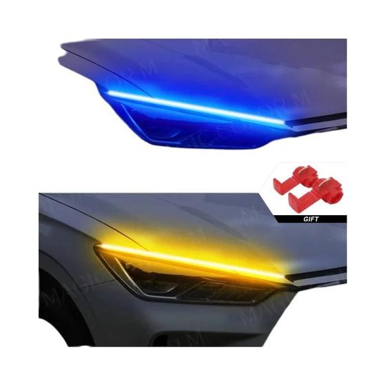 Imagem de Luzes DRL de LED Flexíveis para Carro (2 Unidades) - À Prova D'Água - Branco e Vermelho