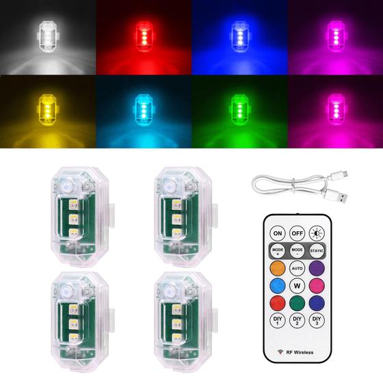 Imagem de Luzes Estroboscópicas LED Recarregáveis JINRUITOP - 8 Cores - Sem Fio