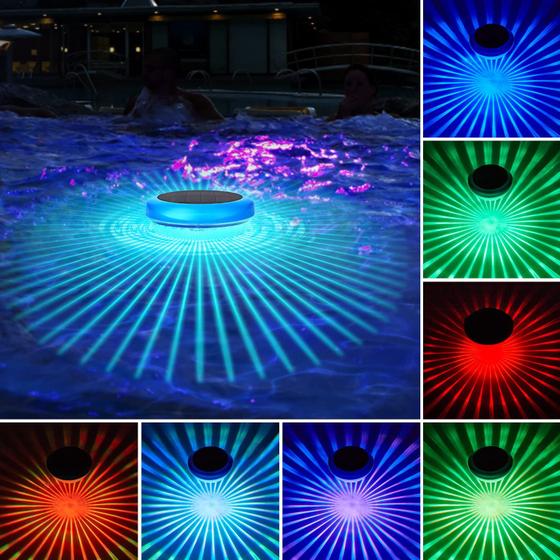 Imagem de Luzes flutuantes de piscina mopfay com energia solar RGB que mudam de cor