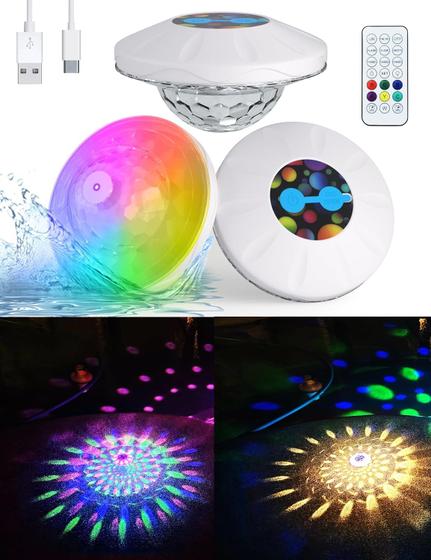 Imagem de Luzes Flutuantes para Piscina IIQ - Multicoloridas (Pacote com 4)
