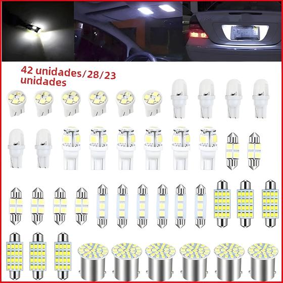 Imagem de Luzes Interiores Universais para Carro T10 T5 - 31mm, 36mm e 41mm - Cúpula, Placa e Porta-Malas