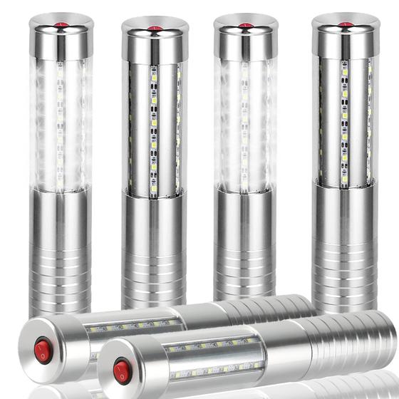 Imagem de Luzes LED Strobe Baton VYAOMLI - Recarregáveis (6 Unidades) - Prateadas
