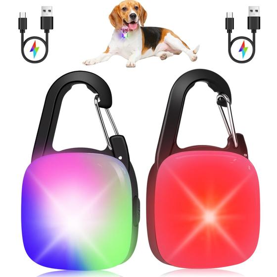 Imagem de Luzes para Coleira de Cachorro Dgmsuoot - Pacote com 2 e 4 Modos RGB