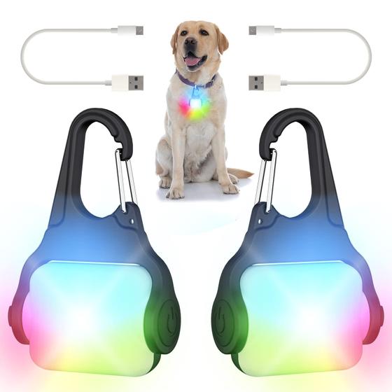 Imagem de Luzes para Coleira de Cão - Pacote com 2 Lâmpadas BLBS com Troca de Cor
