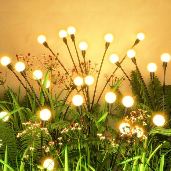 Imagem de Luzes Solares Externas Flumy Swaying Firefly - Pacote com 4 - 32 LEDs