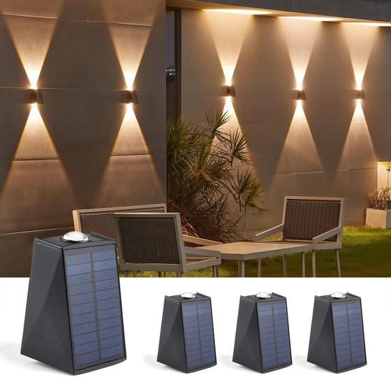 Imagem de Luzes Solares Externas LUHLEE - Pacote com 4