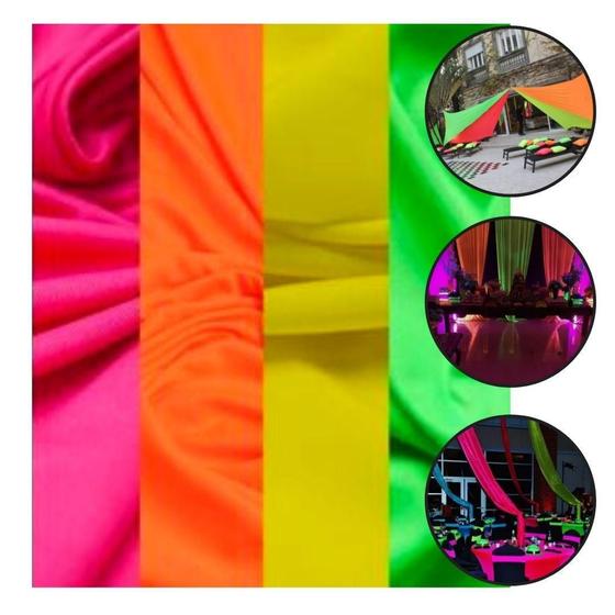 Imagem de Lycra Kit Neon 4 Cores Festa Neon Tema 10 Metros Por 1,80