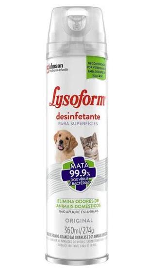 Imagem de Lysoform Desinfetante Pets Aerossol 360ml