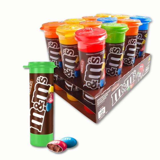 Imagem de M&Ms Chocolate ao Leite Tubo Kit 12 unidades de 30g