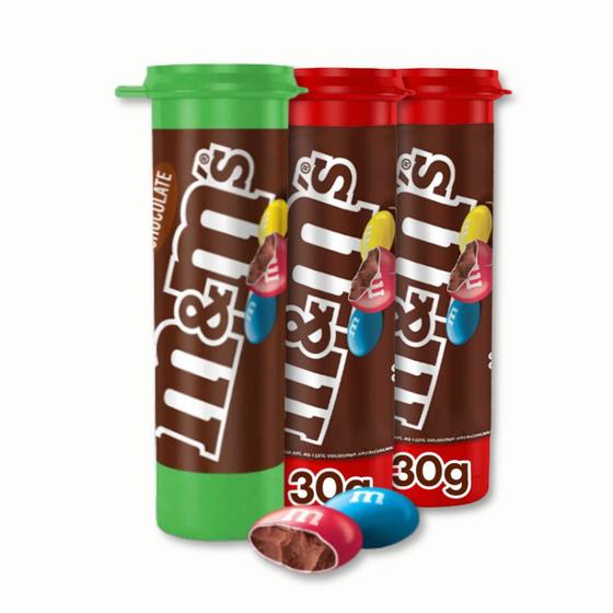 Imagem de M&Ms Chocolate ao Leite Tubo Kit 3 unidades de 30g