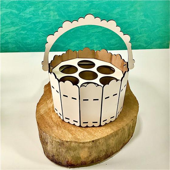 Imagem de M002 Cesta para cupcake  ovos de pascoa MDF