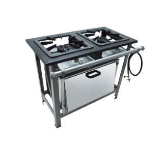 Fogão 2 Bocas Metalmaq Super Luxo 40 X 40 Cinza - M10 Fogão 2 Bocas Metalmaq Super Luxo 40 X 40 Cinza - M10