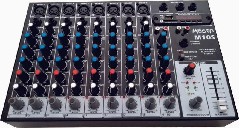 Imagem de M10S mesa de som de 10 entradas com Bluetooth e Phantom