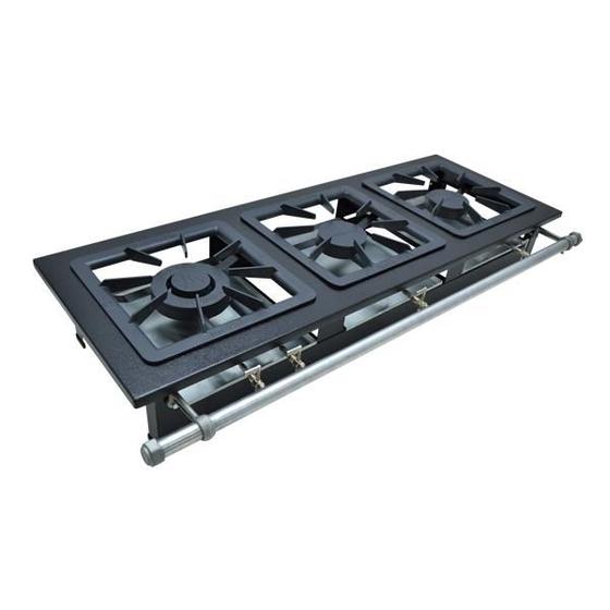 Fogão 3 Bocas Metalmaq Stori Premium 40x40 B. Pressão P6,5 Cinza - M3 Fogão 3 Bocas Metalmaq Stori Premium 40x40 B. Pressão P6,5 Cinza - M3