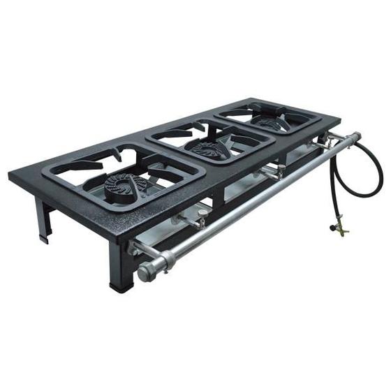 Fogão 3 Bocas Metalmaq Stori Max Cinza – M3