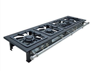 Fogão 4 Bocas Metalmaq Stori Premium 40x40 B. Pressão P6,5 Cinza - M4