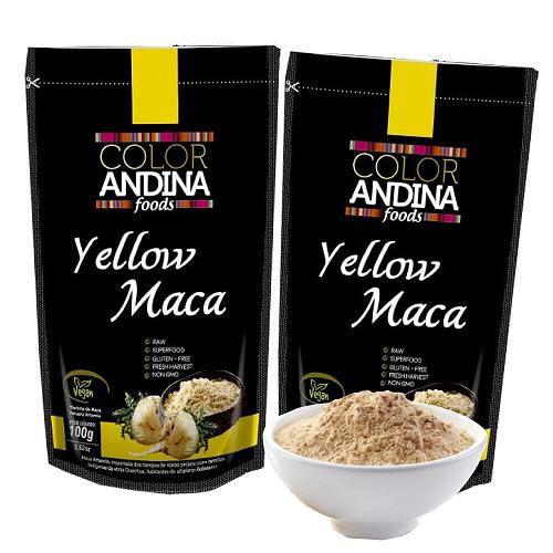 Maca amarela original em pó color andina foods kit 2 unidades Menor preço em Maca amarela original em pó color andina foods kit 2 unidades