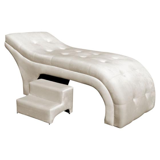 Imagem de Maca Estofada Botonê Clínica Salão Estética Veludo 60 cm - Estopar