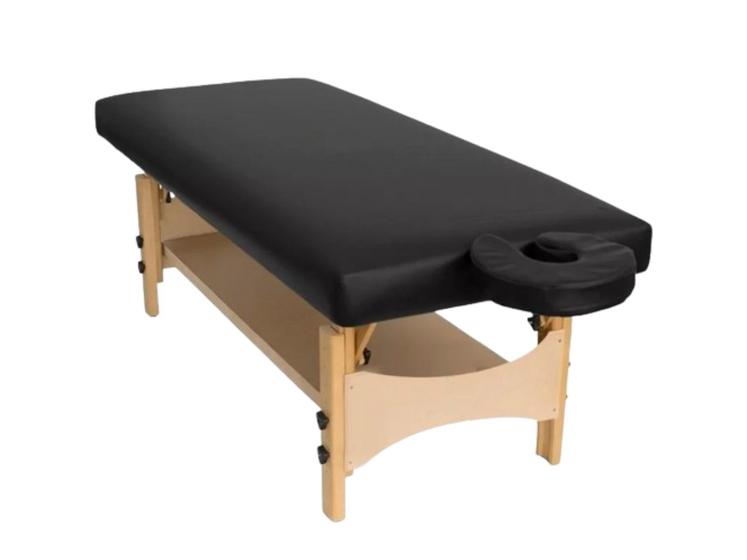 Maca Fixa Massagem Com Pernas De Madeira E Altura Regulável Preta Menor preço em Maca Fixa Massagem Com Pernas De Madeira E Altura Regulável Preta