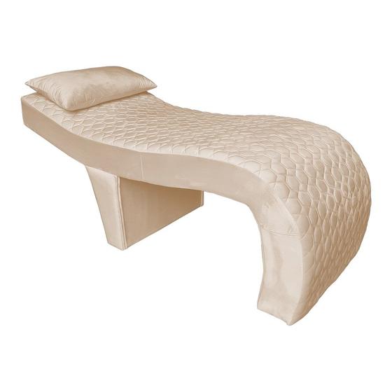 Imagem de Maca para Estética, Cílios, Massagem Ergonômica Veludo 80 cm - V8 Decor