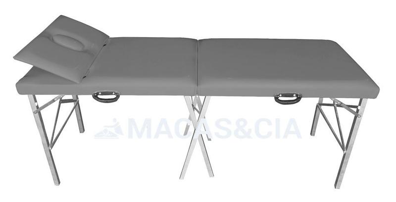 Maca Portátil Dobrável com Cabeceira Reclinável e Respiro 200kg 65cm Largura Menor preço em Maca Portátil Dobrável com Cabeceira Reclinável e Respiro 200kg 65cm Largura